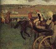 Edgar Degas amateurish caballero on horse-race ground Spain oil painting artist